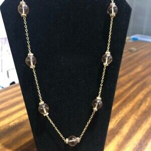 J.Crew Women's Yellow Glass Bauble Crystal Bead Layering Necklace